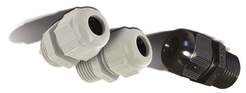 Polyamide Strain Reliefs Altech s Polyamide 6 cable glands provide maximum strain relief through a wide clamping range.