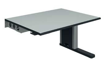 Knürr SynergyConsole Add-on Desk, Long Stabilizer Height fixed, left or right mounting syn20130 syn20158 W 835 long H = 750 mm D - For linking up after a starter or single desk - Can be further