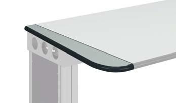 Knürr SynergyConsole Winglets for desk top SYN20178 w D - Winglets rounding off the worktops to keep the desk modules within the standard grid and maintain the clear span in linking - Can be used as
