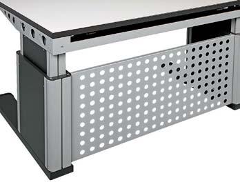 Perforated Rear Panel for SynergyConsole SYN20039 - As modesty panel - Ideal for all Knürr Synergy desk types - Increases lateral rigidity - With fixing option for cable chain,