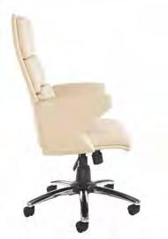 Milot Leather faced executive chair ode escription MLT300T1 High back chair vailable in ream & lack Three section back