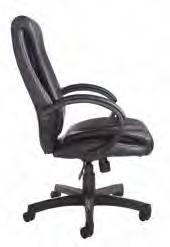 Nantes Leather faced managers chair ode NN300T1 escription Managers chair Soft padded lack arms lack nylon base reathable mesh seat and back side panel eep seat and back Upholstered arms Mechanisms