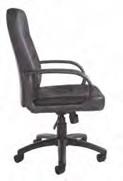 Hampshire Leather faced managers chair ode escription HM300T1 High back chair urable nylon base Fixed lack arms Pronounced lumbar Mechanisms Gas lift adjustment Weight tension control