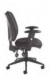 Mode 100 ontract operator chair ode MO101 Medium back 3 Lever mechanism djustable back height djustable arms Tested to contract use 24 hr usage ertified to EN5459