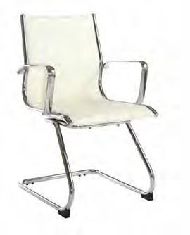 ari Leather faced visitors chair ode RI1001 escription Visitor chair ontemporary design hrome arms and base nti tilt feet RI1001 WHITE LETHER FE