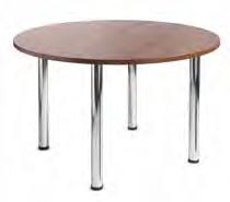 tables with chrome leg design.