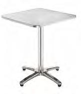 ULT700 Square aluminium table 700 700 750 ase in attractive chrome