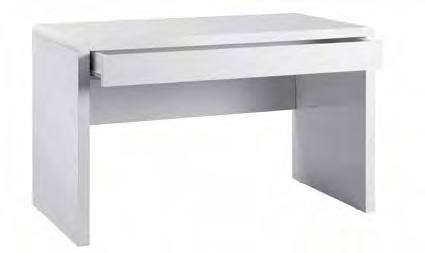 drawer on metal runners High gloss back modesty panel allows the workstation to be placed in the