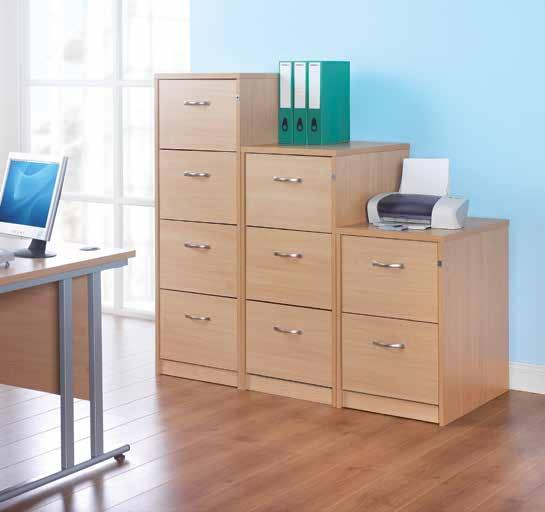 Momento ommercial desking - dditional storage eluxe Executive Filing abinets + Silver Handles nti-tilt 100% extension ball bearing runners Fully locking 45Kg drawer weight loading Supplied with
