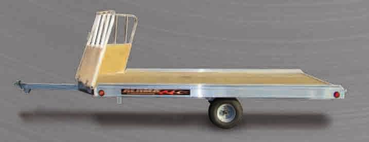 Snowmobile Trailers TILT BED SNOWMOBILE TRAILERS DRIVE ON/OFF SNOWMOBILE TRAILERS Full-length slider channels 5/8" marine grade plywood decking Rubber mounted sealed lights ski tie-down bars 8610T