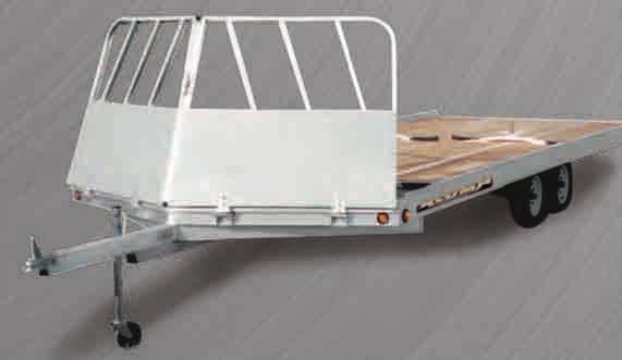 plywood Ramp 54" x 72" storage underneath 54" x 72" storage underneath Salt Shield 8620 Snowmobile Trailer shown with combination salt shield & drive-off ramp 4 PLACE DRIVE ON/DRIVE OFF POPULAR