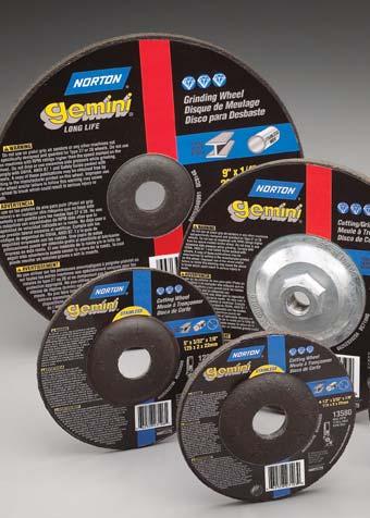 oxide Gemini Fast Cut Gemini Long Life Gemini Aluminum contain no wax or rubber fillers Consistent, maximum performance of aluminum oxide wheels at a competitive price Ideal for small job shops on a