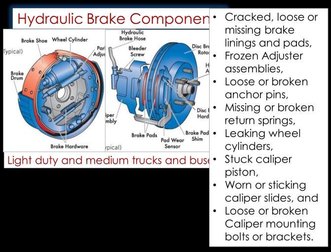 Brake Systems Service Brake Requirements 393.42 CMVs must have brakes acting on all wheels. Exemptions 393.