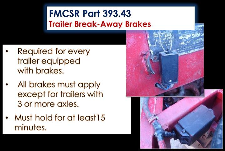 Brake Systems Parking Brake Requirements 393.