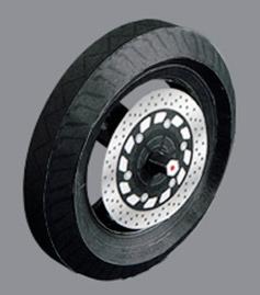 10 Assembling the Front Tire Front Tire Sheet K, 15 parts in total *Glue the completed front wheel to the