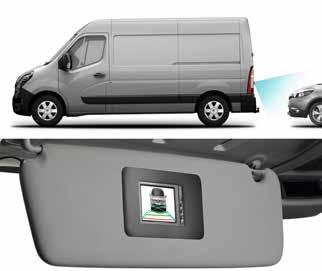 Sensors 01 Reversing camera and screen Includes a camera and an interior mirror with