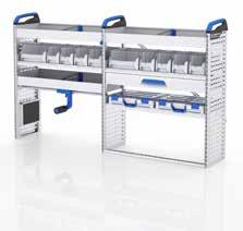 9kg To be ordered on AOL 05 Off side Standard block Aluminium uprights with Prosafe 3 shelf trays with mats and dividers 1 case clamp and baffle plate 2 shelf trays with 4 S boxxes and 1 double S