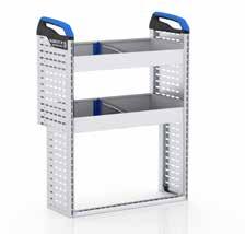 Interior 01 Near side Basic block. Aluminium uprights with Prosafe 2 shelf trays with mats and dividers 1 base plinth with integrated Prosafe Width 762mm Depth 382mm Height 1034mm Weight 16.