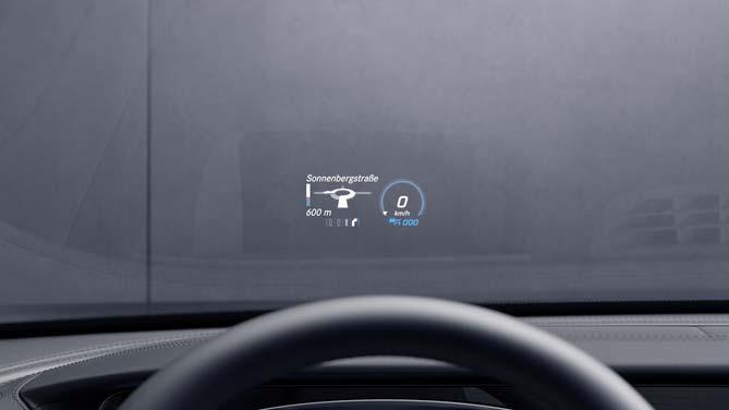 Innovation: Head-Up Display Standard on all models The head-up display comprises a full-colour display module with a resolution of 480 x 240 pixels and back-lit by high-power LEDs.