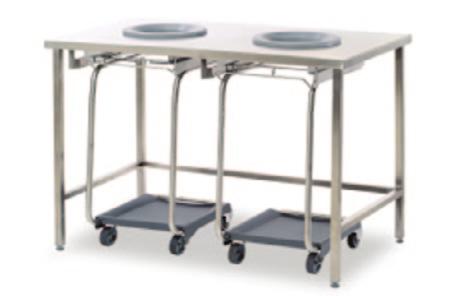 rings g Jet wash compatible g Units c/w trolleys suitable for holding plastic refuse sacks or standing bins Prices in PRICE LIST page 20 shows easy feed guide shows 2 bay unit shows 3 bay unit