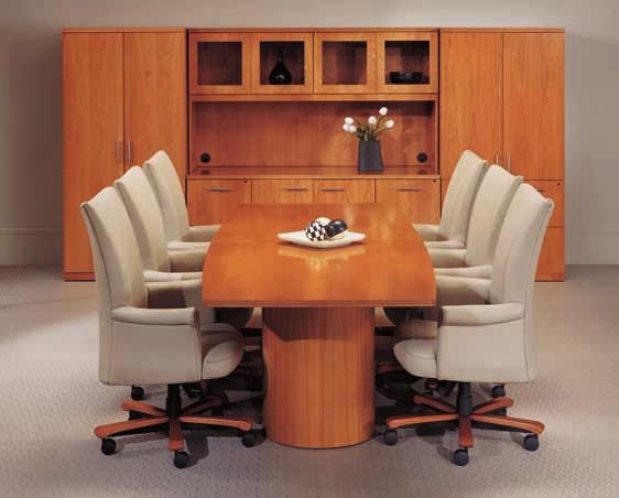 CONFERENCE TOP SHAPES CONFERENCE TABLES COME IN A RANGE OF SIZES AND MULTIPLE SHAPES THAT INCLUDE: ROUND, RACETRACK, RECTANGULAR, AND BOAT SHAPED.
