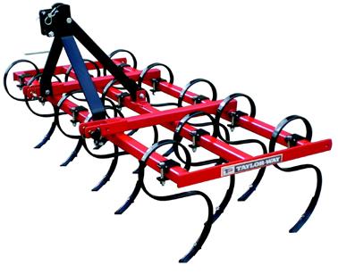 C Tine Cultivator Heavy Duty, Angle Frame Adjustable Row s Reversible, Heat Treated Points Cat. I, Quick Hitchable, 3-Point Hitch HP Range 233-CV-G-1-C 122 lbs.