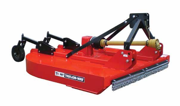 480 SERIES ROUND BACK ROTARY CUTTERS are designed with the tough cutting jobs in mind. Manufactured with 7 gauge top deck and ¼ side skirt material for added strength.