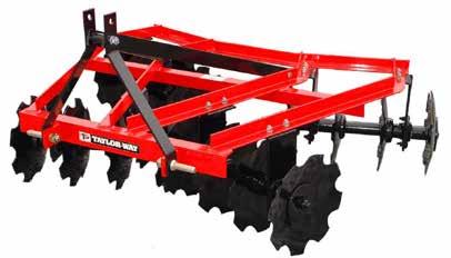Series 233 Sub-Compact Equipment 5' Sub-Compact Angle Frame Disc Taylor Pittsburgh s Sub-Compact Angle Frame Disc features a heavy angle iron frame construction, 1" square high carbon steel axles,