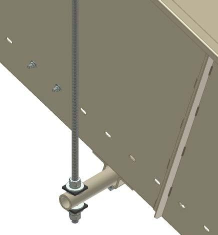 Floor mounted conveyors are supported on formed 10 gauge steel channel leg H style assemblies.