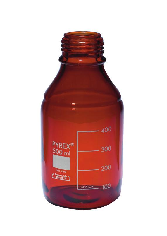 Bottles- Amber Media-Lab Complies with ISO 4796 No cap or pouring