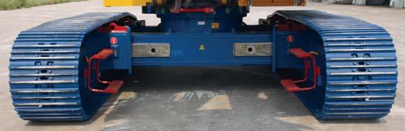 design fo r 360 working radius Hydraulically extendable tracks Large footprint for a stable operation High