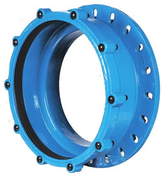 The UPE MultiDiameter range of wide tolerance couplings and flange adaptors can be used for almost any plane-ended rigid pipe material from 32mm to 800mm pipe nominals.