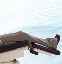 ultra-thin backrest allows the surgeon to comfortably obtain the critical dimension from the
