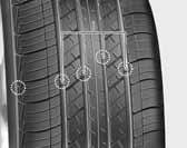 Vzdrževanje Indikator obrabe plašča OEN076053 Menjava gum Če je pnevmatika enakomerno obrabljena, je indikator obrabe plašča viden kot neprekinjen trak čez ves plašč.