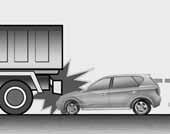 Varnostne značilnosti vašega vozila Tik pred trkom vozniki ponavadi močno zavirajo.