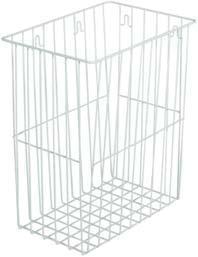 LAUNDRY BASKET FOR INSTALLATION BEHIND HINGED DOOR OR FREE STANDING With two suspension hooks Finish: Silver