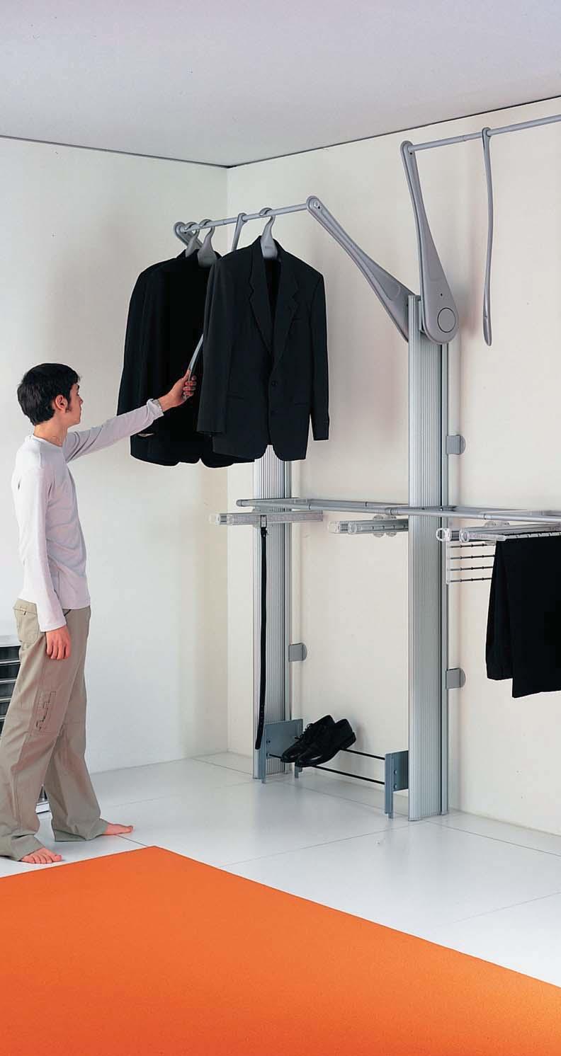 SIDE COMPONENT For fitting to wardrobe lifts, clothes rails and shelves Load capacity: 12 kg Length: 2000 mm Material