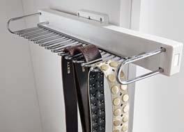 030 with chrome wire PULL-OUT BELT RACK / TIE RACK Left or right handed Mounting: Side with