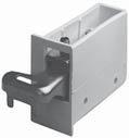 WITH HOOKS, SUSPENSION RAIL OR SUPPORT PLATE Finish: White plastic housing with