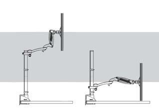 The Ellipta flat screen monitor arm creates more desk space and allows you to make more