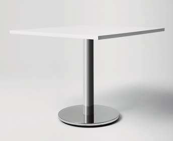 Glides: Plastic, adjustable Overall height: 695 mm Finish Steel, chrome polished