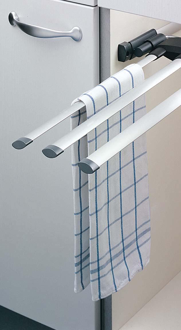 SECCO-ALULINE TOWEL HOLDER Undermount or side mounted Suitable for right