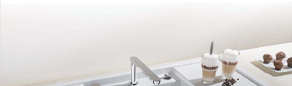 offered before for coloured composite sinks. Unsurpassed ease of cleaning.