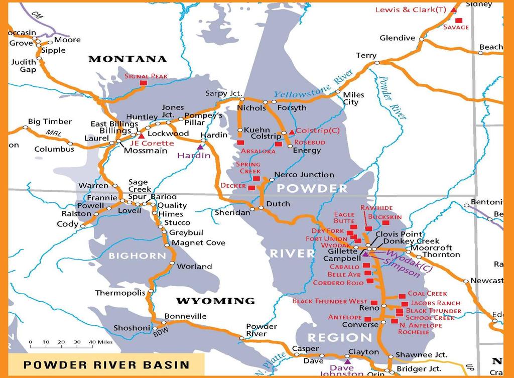 Powder River Basin The Powder River Basin (PRB) of and Montanta is the largest low sulfur coal