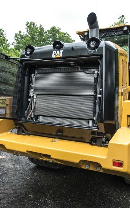 Serviceable Easy to Maintain. Easy to Service. Engine Access The Cat sloped one-piece tilting hood provides industry-leading access to the engine.
