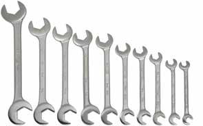 Open End Angle-Head Wrenches Chrome Satin Finish, SAE 3780 5 Piece Double Open End Wrench Set, SAE, in Roll Pouch Size Size 3712 3 8 3718 9 3714 7 3720 5 8 3716 1 2 3782
