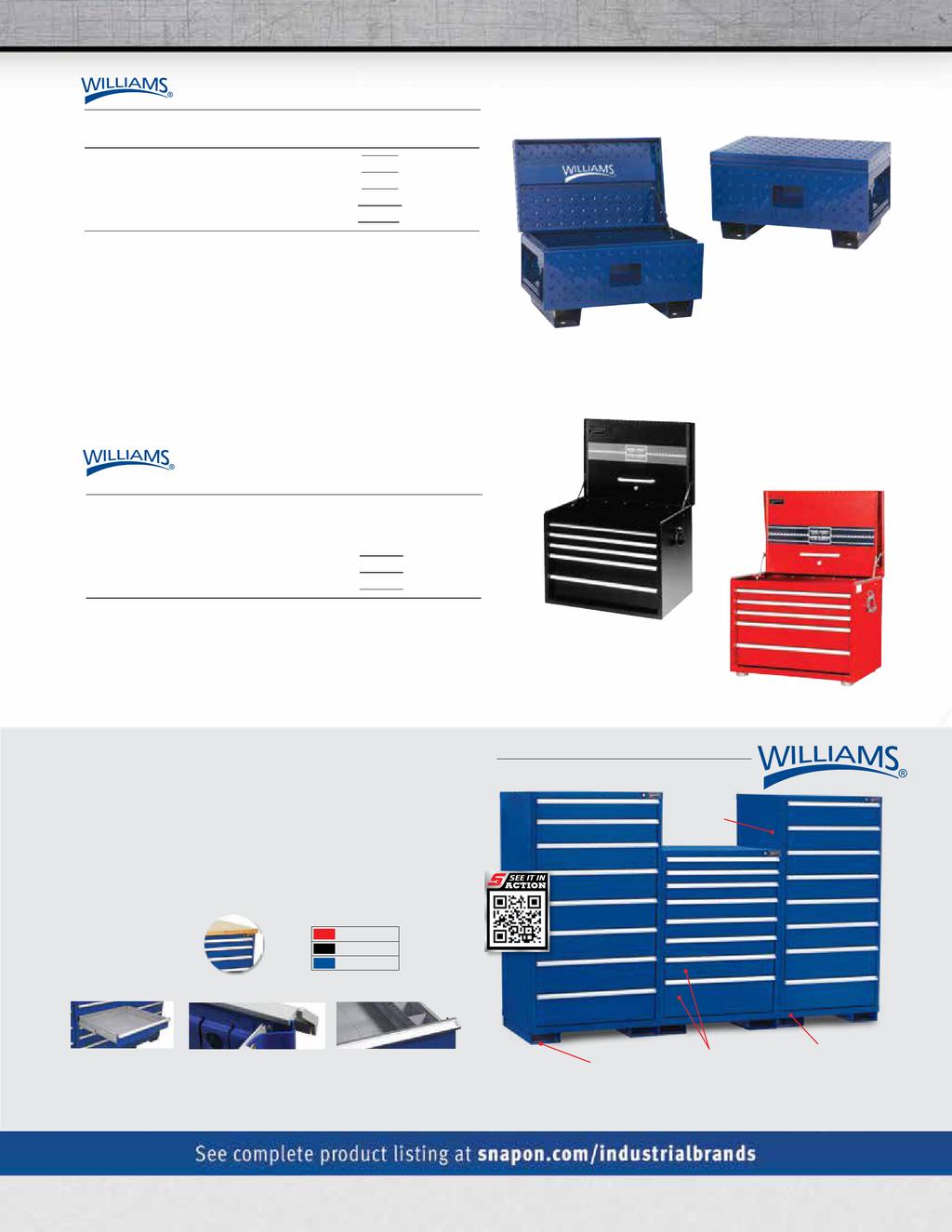 JOB SITE BOXES Designed for the toughest outdoor work environments 50950 32" W X 19" D X 17.5" H $448.20 $192.09 50951 42" W X 20" D X 23.4" H $644.50 $276.21 50952 48" W X 24" D X 27.5" H $840.