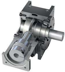 coupling and lantern Variable ratios and uniform dimensions DYNA GEAR The highly dynamic servo right angle gearbox Hypoid gearing High input speeds at medium to high torques Ratios single-stage i =