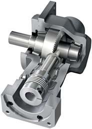 Milled or ground gear tooth cutting POWER GEAR The high performance bevel gearbox High torque, small size For highest input speeds Ratios from i = 1:1 to 5:1 Torques up to 7000 Nm Output via