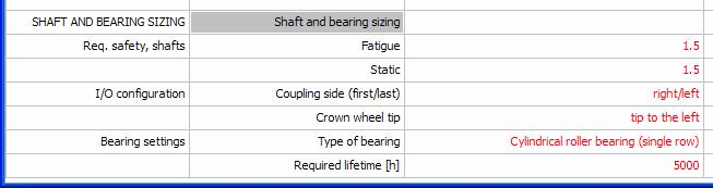 These safety factors are only used in pre sizing and final required safety factors needs to be defined individually for every shaft in shaft editor and these are dependent on the selected calculation